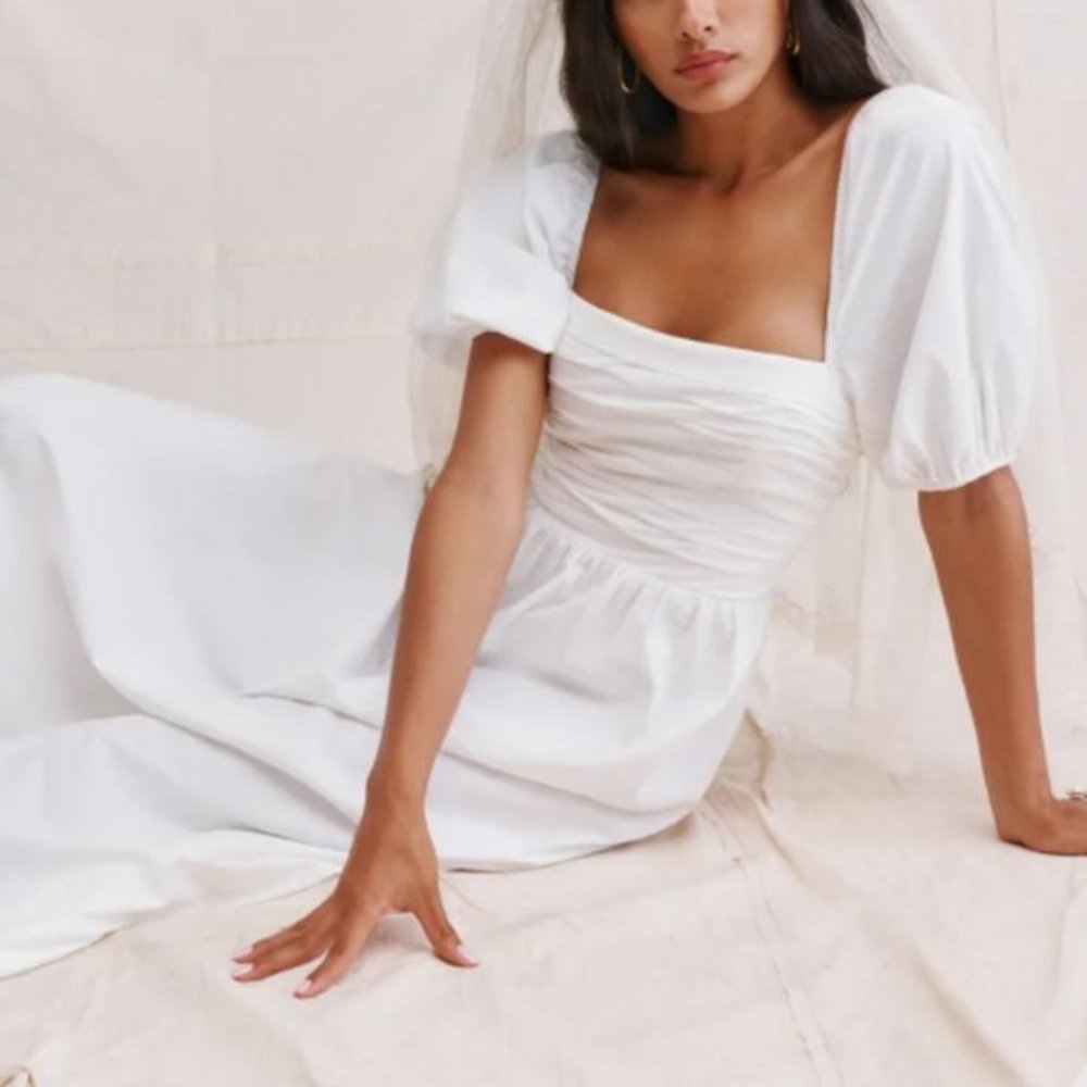 Love!! Reformation Rachelle Dress - White